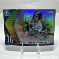 2022 Bowman - Chrome Bowman Scouts Top 100 Jasson Dominguez *SLIGHTLY WARPED