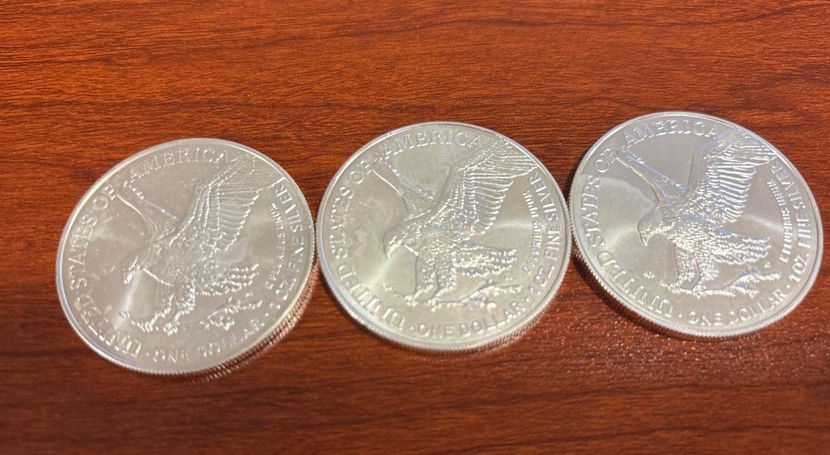 2024-2026x2 All 3! $1 American Silver Eagle 1 oz .999 Fine Silver