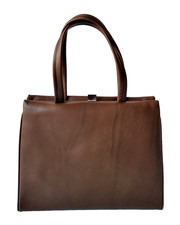Rare Midcentury Leather Handbag by SEEGER - Vintage Original Circa 1950/60
