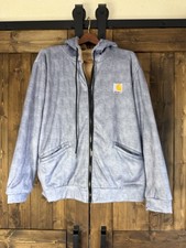 Vintage Rare Carhartt Full Zip CoatMens L Polyester  W/Fur Jacket
