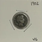 1902 Barber Dime, 90% Silver, VG, Nice Condition! 🔥