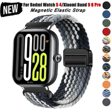 Braided Loop Band for Redmi Watch 5 4 Xiaomi Mi Band 9 8 Pro Magnet Nylon Strap