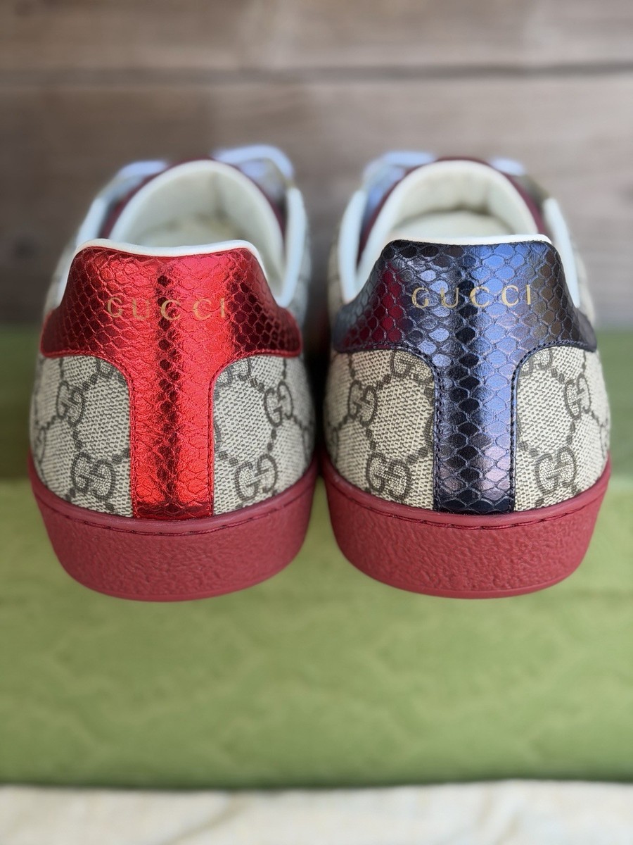 New Gucci Ace GG Supreme Web Red Beige Shoes Size 11.5 US (367274) Mens Gucci Ace GG Supreme  main image 4