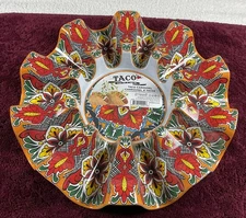 NEW Prepara Taco Carousel Mexican Taco Holder Platter 12" Diameter