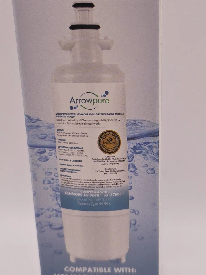 NIP APF1400 Compatible Refrigerator Water Filtr, LG LT700P, ADQ36006101, 46-9690 - Image 3 of 4