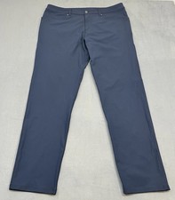 Lululemon ABC Classic Fit 5 Pocket Warpstreme Trouser Pant Men's 38x33 Navy Blue