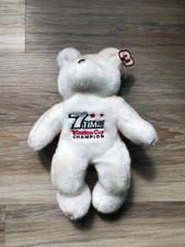 Dale Earnhardt 7 Time Winston Cup Champion 3 White Teddy Bear w/Tag Nascar