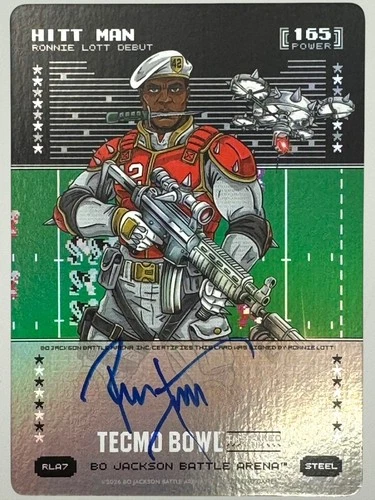 Bo Jackson Battle Arena -Hitt Man Steel AUTO Tecmo Bowl 165 power