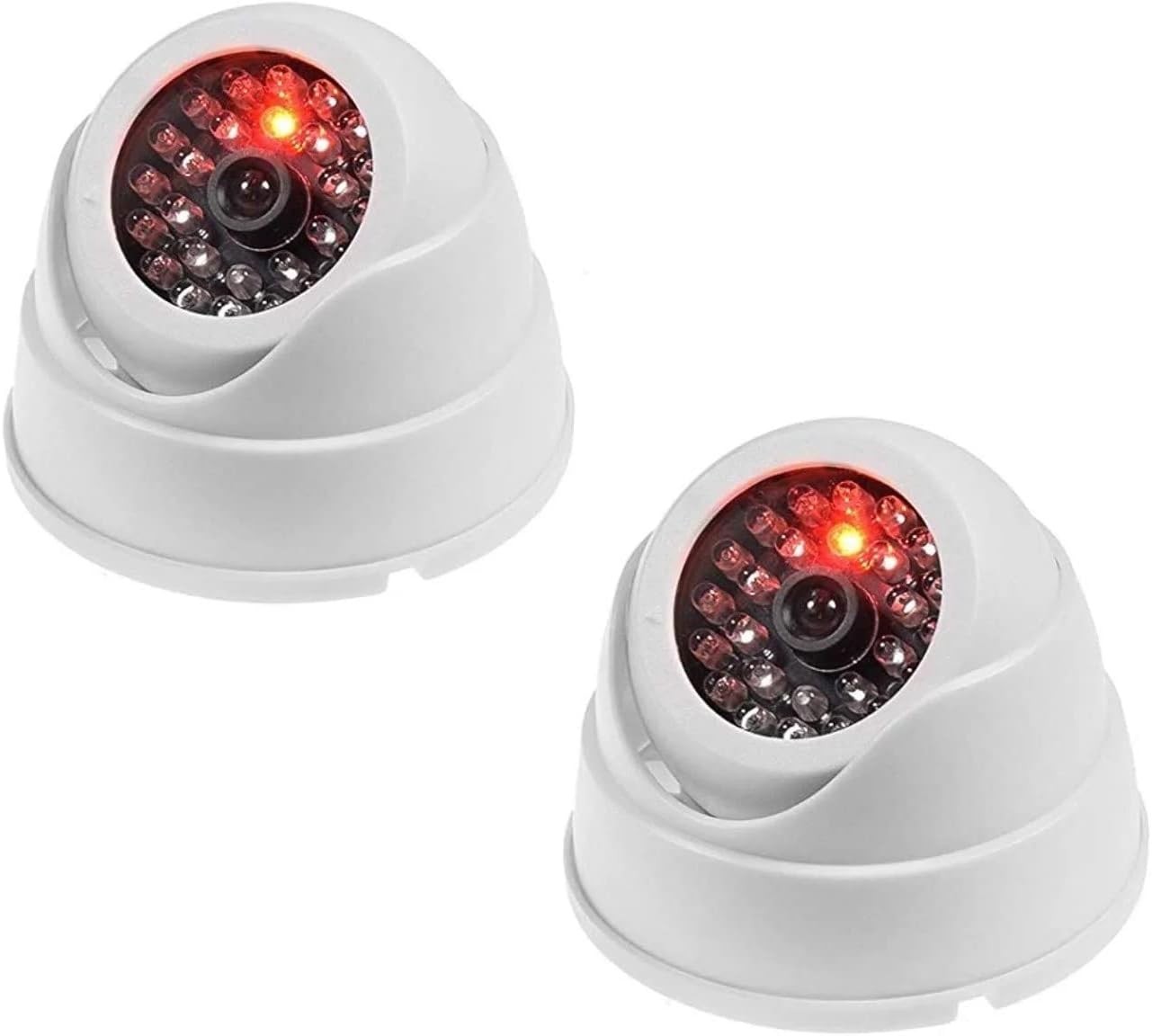 JZK 2 Dummy Fake Surveillance Security CCTV Dome Camera With LED Blinking Real