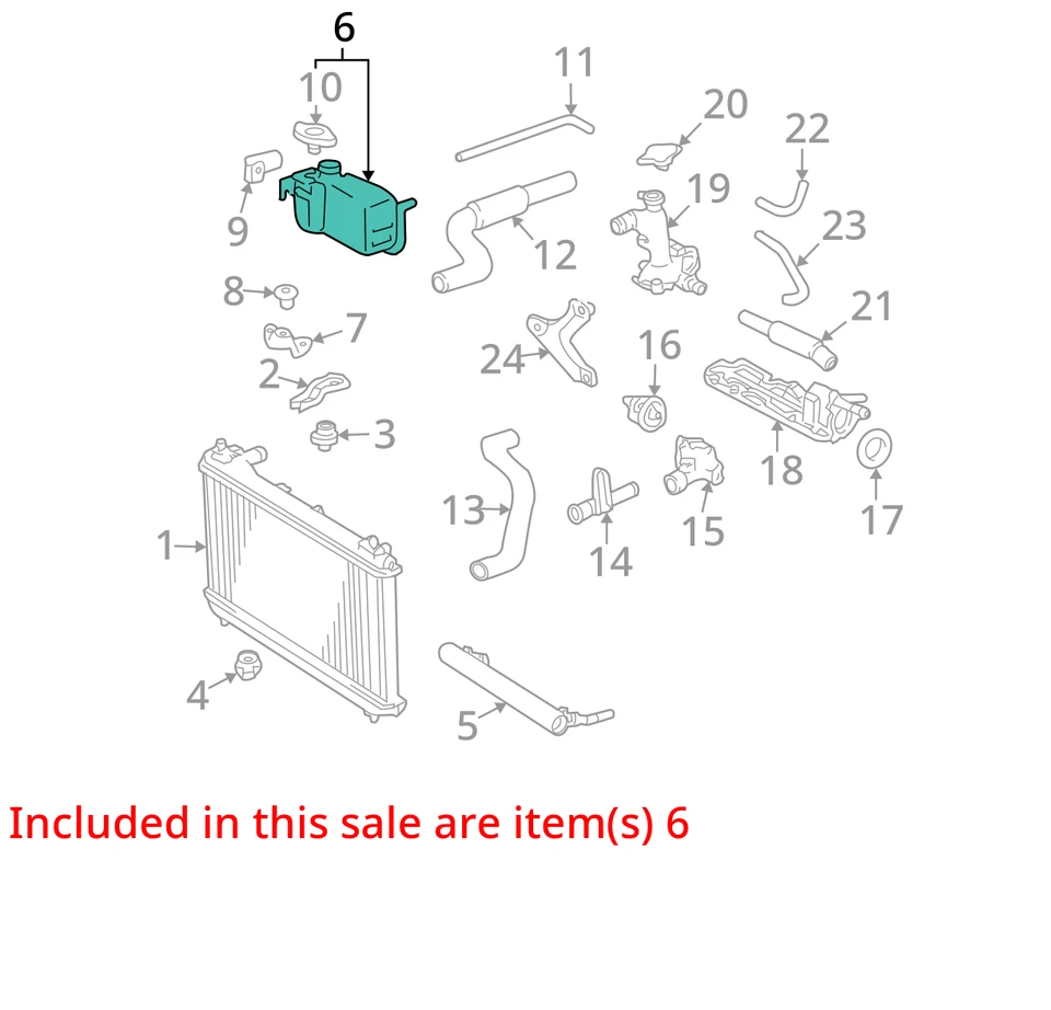 1997-2000 Toyota Camry radiador líquido de arrefecimento transbordamento garrafa tanque de expansão KR2KC - Imagem 3 de 4