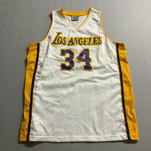 Shaquille O'Neal Los Angeles Lakers Jersey Mens L White Mesh #34 ACMI