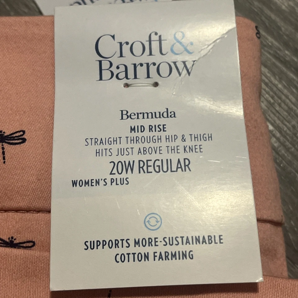 Новый с Ярлыками CROFT & BARROW женщин высоты стрекоза Бермуды шорты плюс размер 20 Вт обычный - Изображение 4 из 4