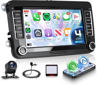 7'' 4+64G Android Auto Carplay for Volkswagen VW Seat Skoda 2004-2012