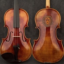 A30PRO Master Antique Carved Lion King Violin 4/4 Strad Style European Wood Rich