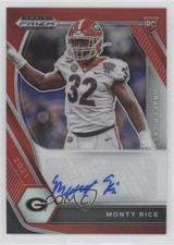 2021 Panini Prizm Draft Picks Red 58/199 Monty Rice #DPA-MON Auto rf2