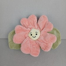 Jellycat Fleury Petunia Comforter Plush Soft Toy Baby Soother Flower Pink Green