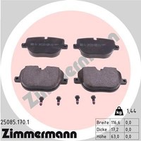 Zimmermann Bremsbelagsatz, Scheibenbremse 25085.170.1 FüR Land Rover