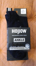 NEW 1 pair Hollow Performance Alpaca Ankle Socks Black SZ Medium M 8-10 W 7-10