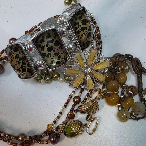 Bijou ancien marron vert - Photo 6/7