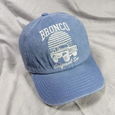 Bronco Hat Cap Snap Back Mens One Size Blue Ford Bronco Original SUV Baseball