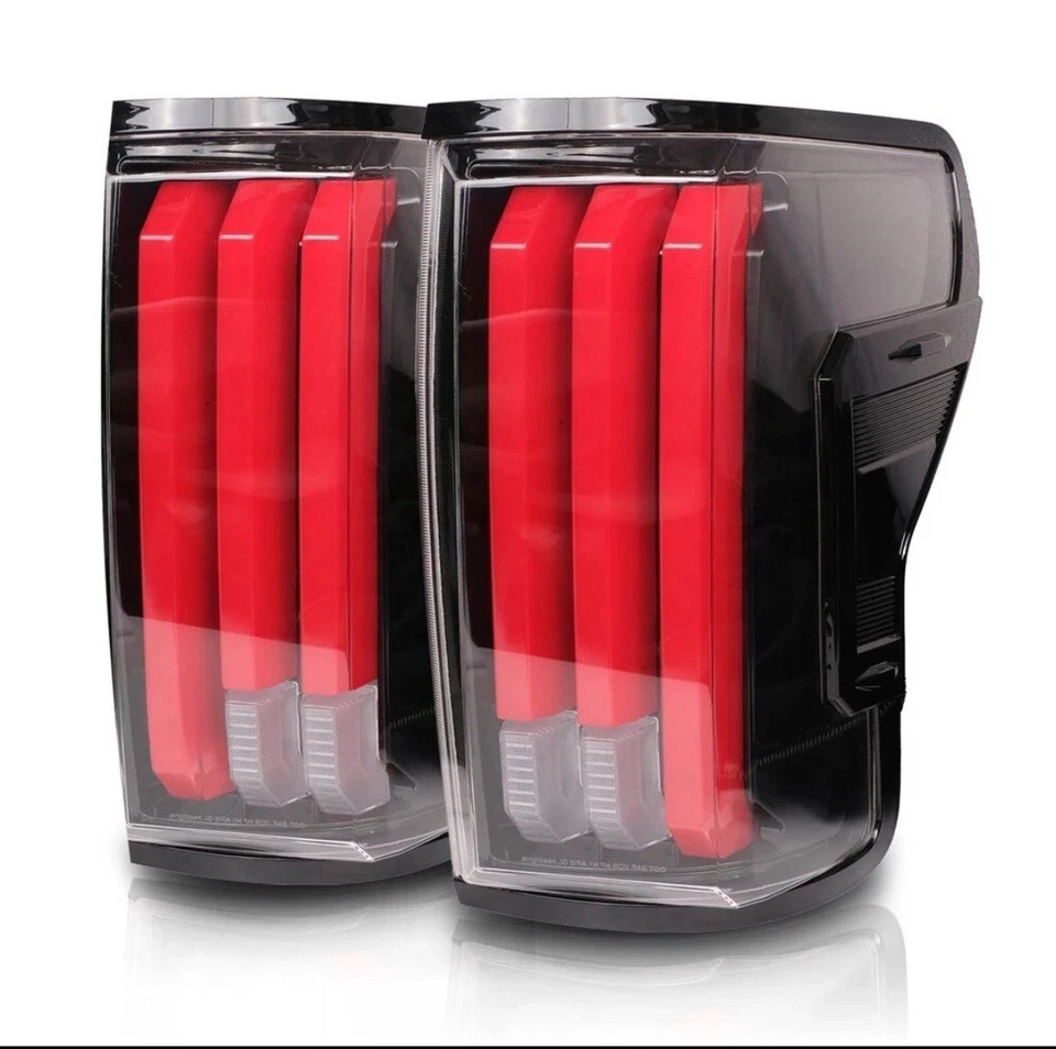 Conjunto de luces traseras LED carcasa negra para Toyota Tundra 2007-2014 izquierda y derecha Foto 2 de 4