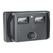 12V Auto Steckdose Dual USB Ladeger�t KFZ Buchse Einbau Wohnmobile Wohnwage