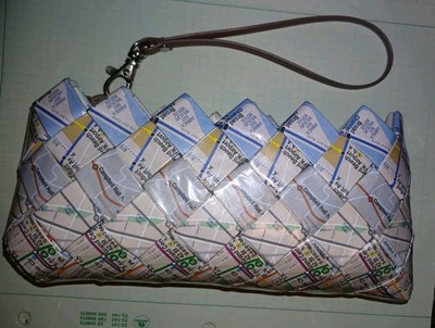 Ecoist Recycled NYC Subway Map Woven Clutch / Wristlet Purse 