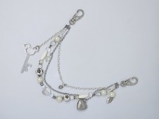 Double Chain Purse Charm Mickey's Key  Pearls