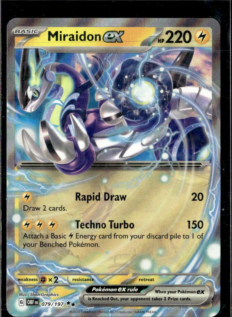 Pokemon Miraidon ex 079/197 Scarlet Violet Base Double Rare Holo