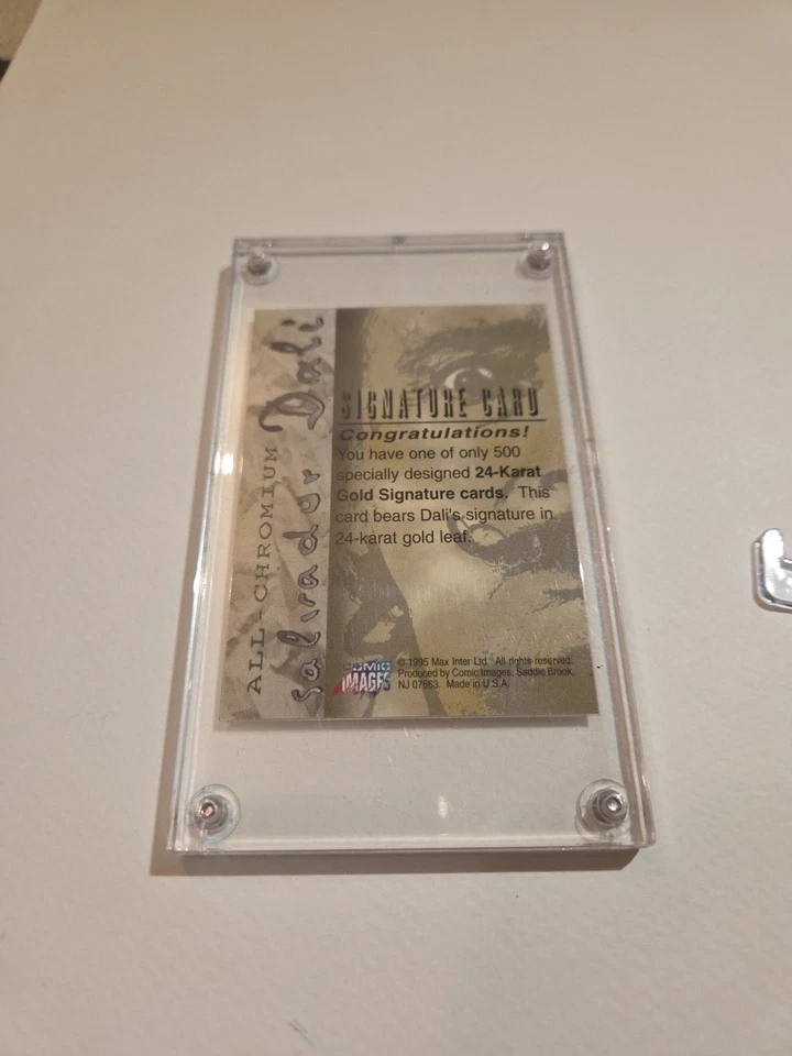 Salvador Dali ART 24KT Gold Signature Card RARE TRADING CARD COLLECTIBLE 1995 - Image 3 of 3