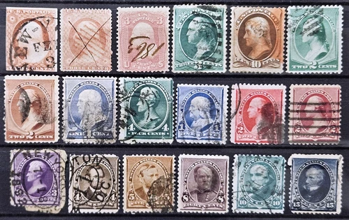 US Stamp Collection 1851-1890 Lot of 18 Scott # 11A/227 Used
