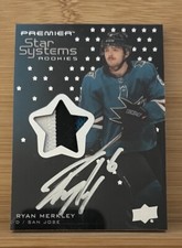 RYAN MERKLEY 2021-22 UPPER DECK PREMIER STAR SYSTEMS Rookie Patch Auto /149