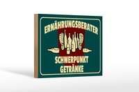 Holzschild Spruch 18X12 Cm ErnäHrungsberater GeträNke Deko Schild
