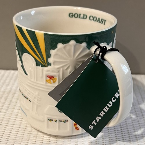 Starbucks Green & White Relief GOLD COAST Australia Series Collection 2016 NEW - Picture 3 of 24