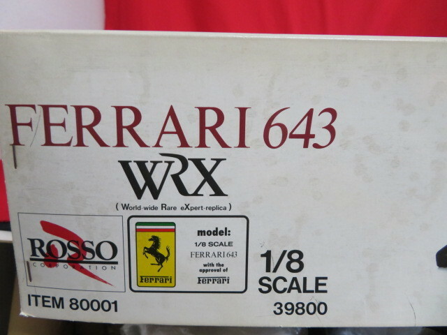 Rosso 1/8 Ferrari 643 WRX Model Kit Special Limited Rare From