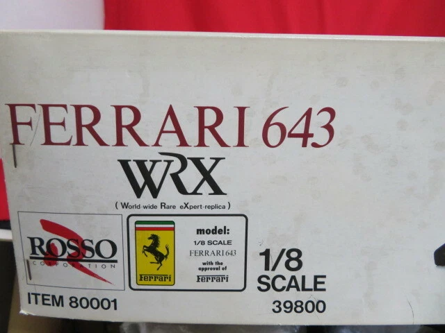 Rosso 1/8 Ferrari 643 WRX Modello Kit Speciale Limitato Raro Da GIAPPONE - Immagine 3 di 4