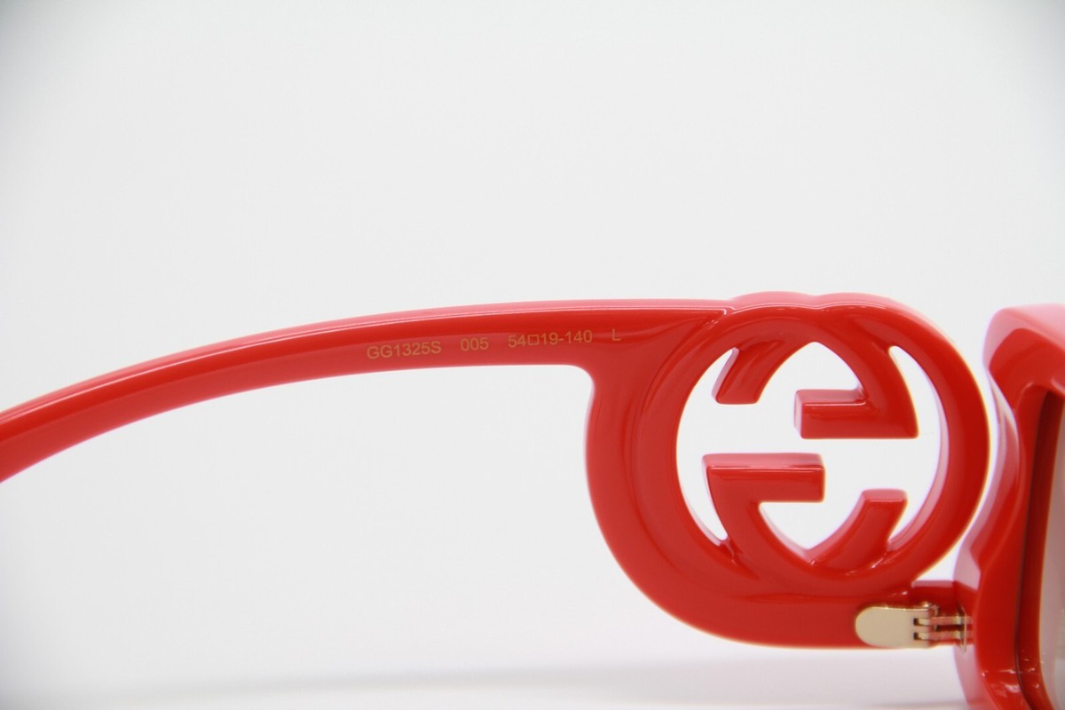 NEW GUCCI GG1325S 005 SQUARE RED WOMEN SUNGLASSES GUCCI NEW