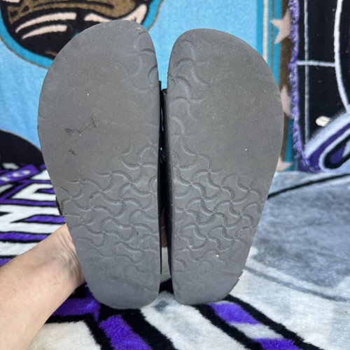 Size 40/W9/M7 - Birkenstock Arizona Sandals Womens Black Leather Big Buckle - Picture 6 of 6