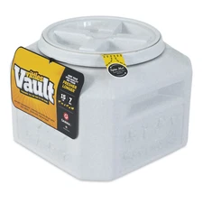 Vittles Vault Outback Pawprint Plastic Dry Pet Food Storage Container for Dogs,