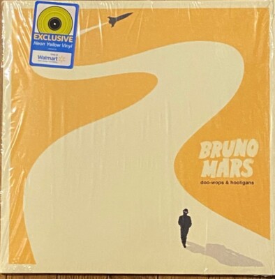 Bruno Mars doo-wops & hooligans Neon Yellow Vinyl LP Walmart Ex New Sealed