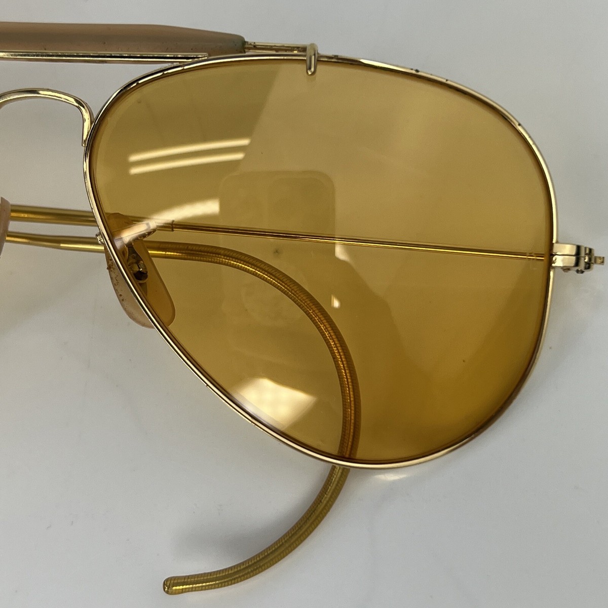 Vintage B&L RAY BAN USA Outdoorsman AMBERMATIC 58MM All-Weather