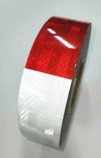 Prismatic Conspicuity Tape Red White Reflective 2" x 150' Warning Truck Trailer
