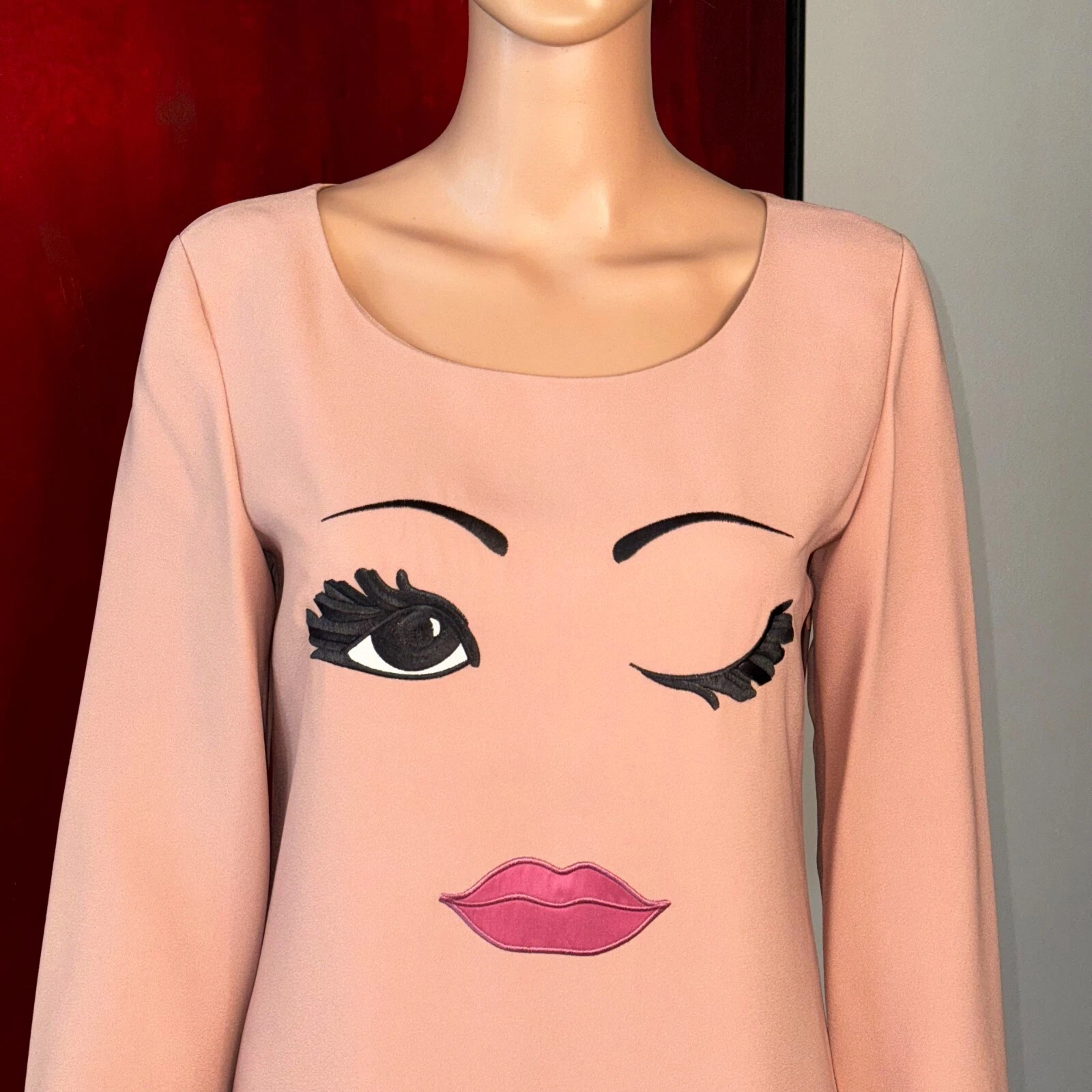 Abito ammiccamento rosa blush MOSCHINO CHEAP AND CHIC taglia 8 stile indossato da Kylie Minogue