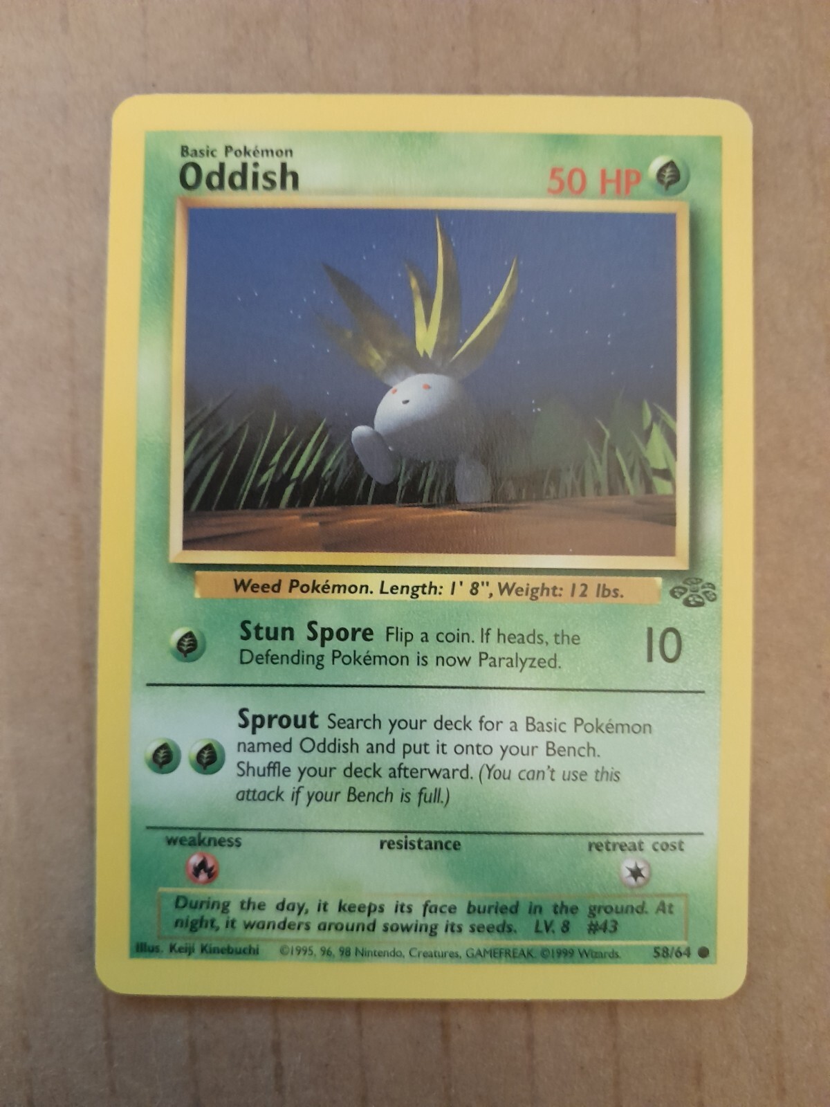 Pokemon Oddish 58/64 Jungle NM See Pictures