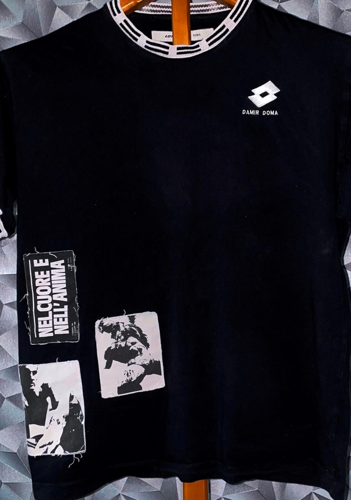 VERY RARE DAMIR DOMA X LOTTO BLACK GRAPHIC SHIRT SIZE M BLACK TEE image 3