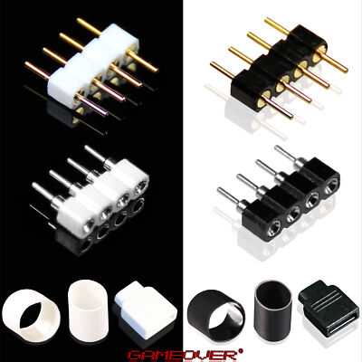   LED Stecker Steck Verbinder Strip 4 Pin Pol RGB Zubehör Adapter 5050 3528  