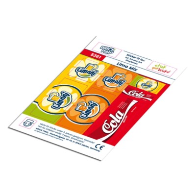 Lemonade and Cola Mix   STICKER fit for building blocks tiles /5361