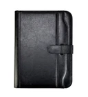 Black A4 Conference Folder Executive Portfolio Case With closure Belt -  CL-662