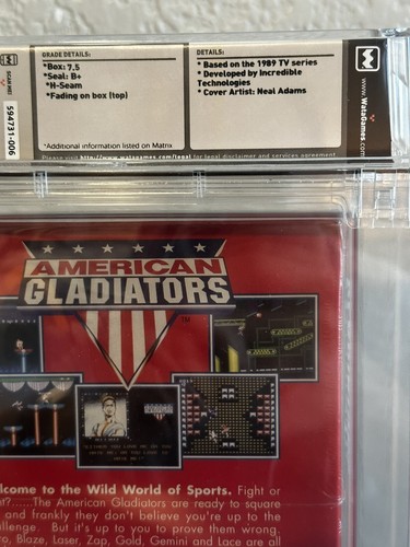 American Gladiators Nintendo NES Gametek WATA 7.5 B+ - Picture 7 of 8