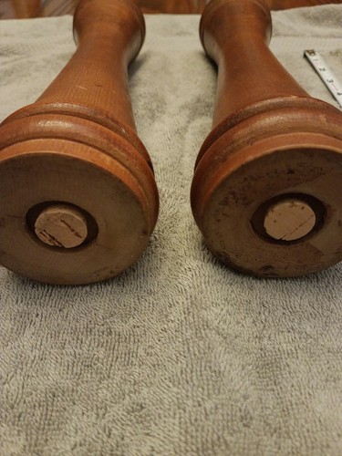 Benchmade Handcrafted 11 Inch Wooden Salt Pepper Shakers With Cork... - Picture 4 of 7